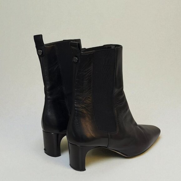 Russell & Bromley Black Leather Slip-On Ankle Boots 👢✨ - Picture 10 of 10